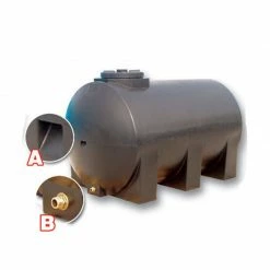 Δεξαμενή κυλινδρική οριζόντια BAKOPLAST 600 Lt (002)